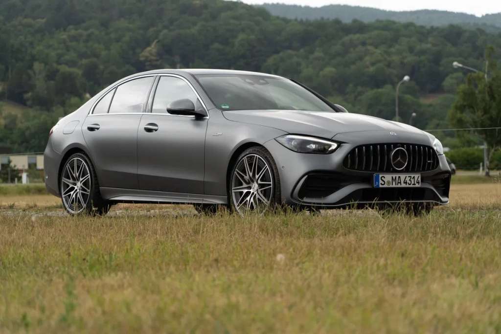 2023 C43 AMG COUPE SITTING IN A FIELD